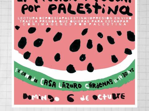 Impresión y poesía por palestina